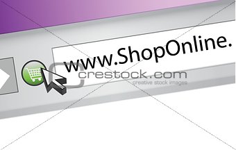 shop online browser concept illustration design