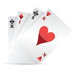 risk poker card hand illustration design