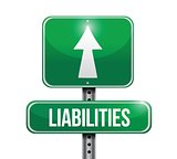liabilities road sign illustration design