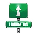 liquidation road sign illustration design