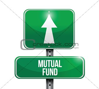 mutual fund road sign illustration design
