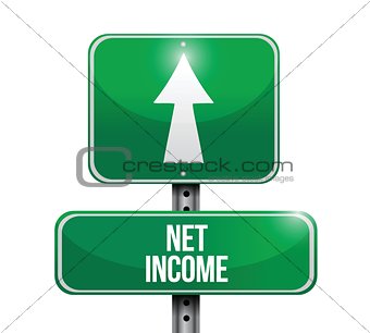 net income road sign illustration design