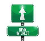 open interest road sign illustration design