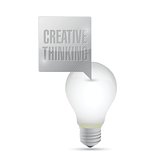 lightbulb creative thinking message illustration