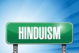 hinduism religious road sign banner illustration