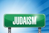judaism religious road sign banner illustration