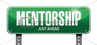 mentorship road sign illustration design