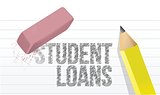 erasing student loans concept illustration