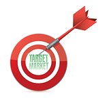 target market concept illustration design