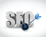 seo target and solutions concept illustration