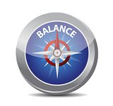 guide to great balance. compass illustration