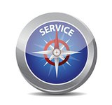 guide to great service. compass illustration