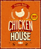 Vintage Chicken House Poster. .