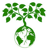 Earth tree graphic