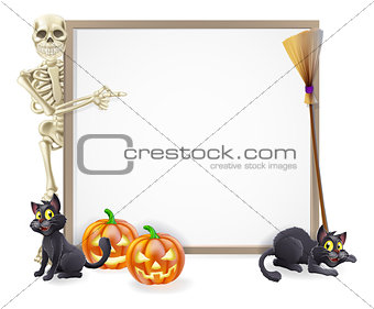Halloween Skeleton Sign