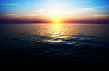 sunset on baltic sea