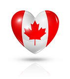 Love Canada, heart flag icon