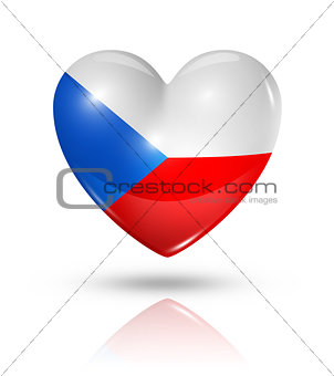 Love Czech Republic, heart flag icon