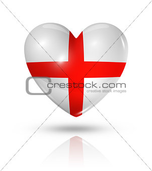 Love England, heart flag icon