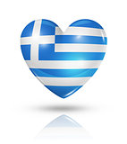 Love Greece, heart flag icon