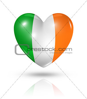Love Ireland, heart flag icon