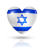 Love Israel, heart flag icon