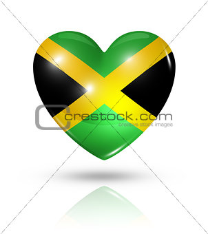 Love Jamaica, heart flag icon