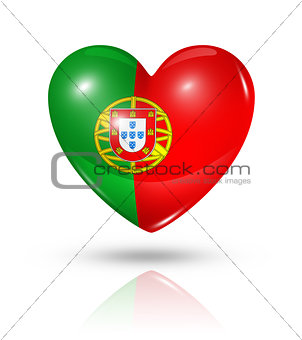 Love Portugal, heart flag icon