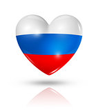 Love Russia, heart flag icon