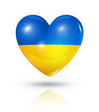 Love Ukraine, heart flag icon