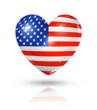 Love USA, heart flag icon