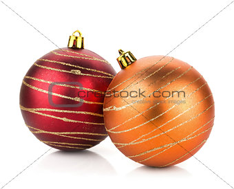 Two christmas balls