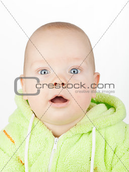 Closeup portrait of cute baby