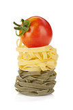 Italian pasta with tomato cherry on top