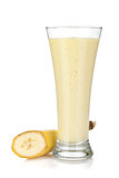 Banana milk smoothie