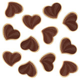 Heart shaped chocolate cookies
