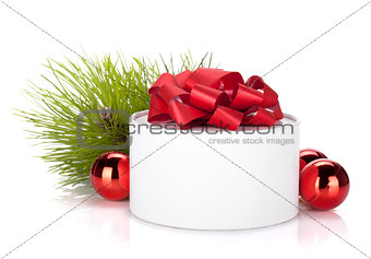 Gift box and christmas decor