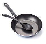Frying pan with utensil