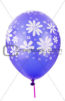 Color balloon with flower decoration