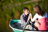 couple in a boat