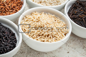 brown basmati rice grain