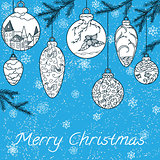 Christmas hand-drawn card