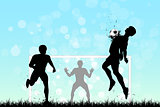 Soccer Background with three Players