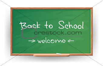 Back to school. Wrote in chalk on blackboard