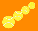 four tennis balls