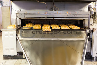 Production of bread in factory