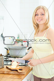 Cute Girl Cooking