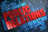 Public Relations. Wordcloud Concept.