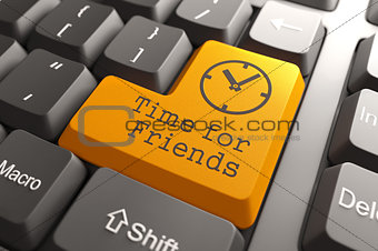 Keyboard with Time For Friends Button.