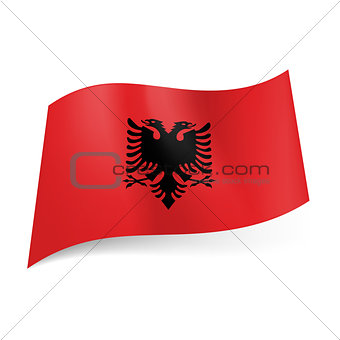 State flag of Albania. 